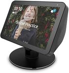 Echo Show 8 Adjustable Aluminum Swivel Stand, Eight Rare-Earth Magnets on The top Stand for Amazon Echo Show 8, Horizontal 360 Rotation Longitudinal Angle Change Base Black ES012-01 CA