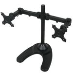 Rife Desk Mount Dual Monitor Stands and Arms Freestanding and Clamp Type (Silver Dual Freestanding)