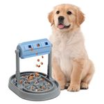 Upgraded Interactive Dog Puzzle Toy, Dog Food Treat Feeding Toys, Pets Boredom Dispensing Slow Feeder Bowls with Cylinder, Adjustable Anxiety IQ Training in Feeding for Small/Medium Dogs