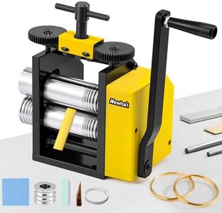 Newhai Jewelry Rolling Mill Machine 3 in 1 Manual Roller Mill 0.1-7mm Adjustable Press Thickness Jewelry Making Tool for Metal Stretching Thinning & Wire Shaping in Metalworking