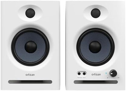 Ortizan C7 Dual-Mode 2.0 Studio Monitors, Active Monitor Speakers for Near Field Music Production, Bluetooth 5.3 Wireless Computer PC Monitor Gaming Bookshelf Speakers(Pair, White)