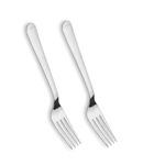 Crystal Stainless Steel Table Fork Set, Standard, Silver