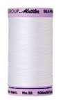 Mettler 9104-2000 Silk-Finish Solid Cotton Thread, 547 yd/500m, White