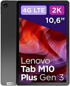 Lenovo Tab M10 Plus Terza Generazione, Display 10.6" 2K - (Processore MediaTek Helio G80, WI-FI, RAM 4GB, Memoria 64GB, Android 12) - Grigio (Storm Grey), Esclusiva Amazon con Alimentatore