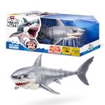 ROBO ALIVE Great White Shark Series 1 by Zuru, Battery-Powered Robotic Light Up Shark Toy, Summer Pool Toy, Bath Toy