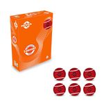 Nivia Heavy Weight Tennis Cricket Ball, Tennis Ball for Cricket, Practice Ball, Street Match Ball, Training Ball for Outdoor & Indoor, Heavy Tennis Balls for Players (Red, Pack of 6)