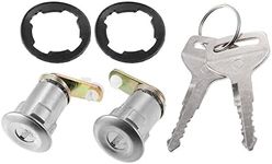 X AUTOHAUX 1 Set Door Lock Cylinder with Keys for Toyota Corolla KE30/32/70/75 Car Door Lock Ignition Lock Cylinder Key 6905219065