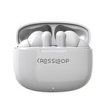 Crossloop Freedom Podz Bluetooth Truly Wireless Earbuds with 5.5Hr Play Time Touch Control IPX4 (White)