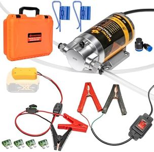 SYHXYSOO 100W Electric Oil Change Extractor Pump, 1-4L/min Oil Transfer Pump for Engine/Transmission/Gear Oil Change, Compatible with DeWalt 20V Battery(Oil Pump-A+Yellow Adapter)