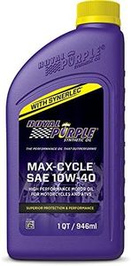 Royal Purple (06315-6PK Max-Cycle 10W-40 High Performance Synthetic Motorcycle Oil - 1 Quart, (Case of 6)