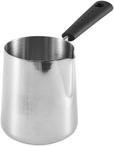 Pvcqjkd 350Ml Milk Butter Warmer Pot, Turkish Coffee Pot, Stainless Steel Stovetop Melting Pot with Spout for Tea,Heating