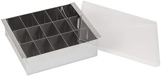 Kai Kai 464450 Japanese Confectionery Utensils, Silver, Approx. Width 6.7 x Depth 5.5 x Height 2.0 inches (17 x 14 x 5 cm), Agar Frozen Pastry Sink with Cover, Made in Japan, Dishwasher Safe