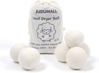 Wool Dryer Balls Handmade 6 Pack XL,organic wool dryer balls laundry reusable 1000 Loads,100% Natural New Zealand Wool Fabric Softener-anti static laundry,Reduces Drying Time,Baby Safe &Odorless White