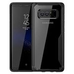 Plus Bumper Case with Clear Back Hard Panel Protective Case Cover for Samsung Note 8 (Black)