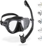 Cressi Big Eyes Evolution & Alpha Ultra Dry - Combo Diving Set Ideal for Snorkelling, Apnea and Diving - Adult Unisex, Black / Black