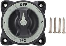Battery Disconnect Switch, 500A Marine Battery Disconnect Switch Heavy Duty 4 Position Battery Selector Switch Replacement for RV Boat