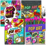 Pop Art Coloring Books for Adults Retro Style Set -- 4 Assorted Advanced Coloring Books with Andy Warhol Styles, Pop Art Designs, Vintage Vibes | Adult Coloring Books for Women, Men