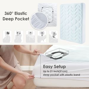 EHEYCIGA King Memory Foam Mattress Topper – Pressure Relief