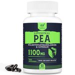 Liposomal Palmitoylethanolamide (Pea) 1100mg with Luteolin, Micronized Pea - High Purity, Super Absorption and Optimal Effectiveness, 60 Softgels (Pack of 1)