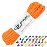 PARACORD PLANET 100 Feet Hanks Parachute 550 Cord Type III 7 Strand Paracord Neon Orange