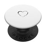 PopSockets Black Heart White PopSockets Swappable PopGrip