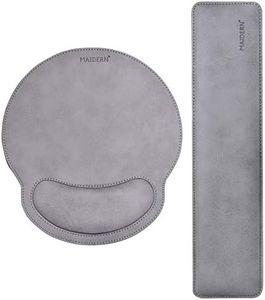 MAIDERN Juego de Espuma viscoelástica para reposamuñecas y Alfombrilla de ratón con Soporte para cojín de muñeca para Oficina, computadora, Ligero para aliviar el Dolor de Escritura fácil