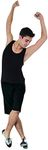 Body Wrappers Ripstop Pants for Dance, Hiking, Workouts - Unisex Warm Up Pants for Men and Women - Style 701, Black, Medium