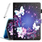 Fancity for iPad 10th Generation Case 2022, for iPad 10.9 Inch Leather Cover with Kickstand Pencil Holder, Folio Magnectic Case with Smart Auto Wake/Sleep for iPad 10th Gen. 2022, Fancy Butterfly