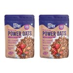 FIT & FLEX High Protein Ready To Eat Baked Peanut Butter Chocolate Oats, Zero Sugar, Gluten Free & Preservative Free - As Seen on Shark Tank India - (400 g Each) (Pack of 2)