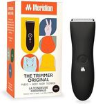 Meridian The Trimmer Original, Body Hair Trimmer for Men, Electric Shaver for Pubic Hair, Chest, Legs & Bikini, Waterproof & Rechargeable, Onyx