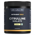 Nutrabay Gold Citrulline Malate 2:1 Supplement Powder - 120g, Lemon Flavor | Boosts Nitric Oxide, Pre Workout Amino Acid for Muscle Strength & Endurance