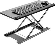 VIVO Black Single Top 69cm Heavy-Duty Scissors Lift Keyboard and Mouse Riser, Designed for Ergonomic Sit Stand Workstations, DESK-V000P