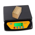 Postal Scale Shipping Scale, Accurate Digital 30kg 66lb/1g 0.1oz Back-Lit LCD Display, Digital Scale for Packages, Letters, Food g/oz/lb/kg/tl/ct Conversion (Black)