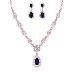 GULICX AAA Cubic Zirconia CZ Silver Plated Base Women's Party Jewelry Set Earrings Pendant Necklace, Cubic Zirconia