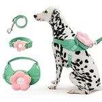 VETRESKA Flora Dog Harness, Leash and Collar Set, No Pull Dog Vest Harness for Walking and Training, Adjustable, Easy Control and Soft Padded Pet Harness and Backpack for Small Medium Large Dogs, XS