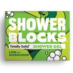 Shower Blocks - Lime & Sandalwood Solid Shower Gel | Plastic, Cruelty and Paraben Free | Vegan | Moisturising Body Soap For The Shower