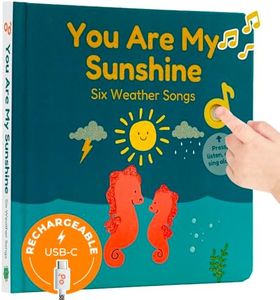 Cali's Books You Are My Sunshine | New Rechargeable Musical Book - No More Batteries | Interactive Sound Books for 1 year old | Perfect Musical Toys for Toddlers 1-3 Safe & Durable Book for 2 year old