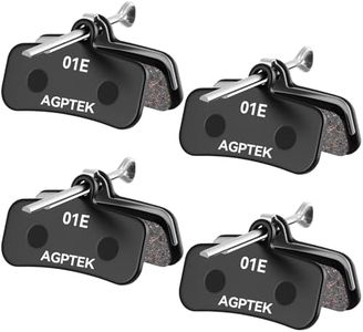 AGPTEK Bike Brake Pads, High-Performance Bicycle Brake Pad, 4 Pairs Bike Pad for Mountain Bike Disc Brakes, Compatible with Shimano D02S D03S Saint Deore XT XTR SLX Zee/Tektro/TRP, Black, Semi-Metal