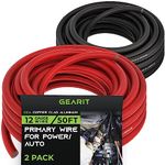 GearIT Primary Automotive Wire 12 Gauge (50ft Each - Black/Red) Copper Clad Aluminum CCA - Power/Ground for Battery Cable, Car Audio, Wire, Trailer Harness, Electrical Wire - 100 Feet Total 12ga Wire