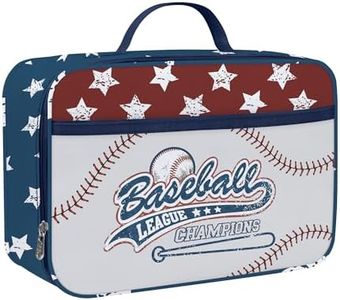 Clastyle Bolsa Termica Porta Alimentos Bebe Gris Béisbol, Bolsa Almuerzo Infantil Estrella Reutilizables, Bolsa Comida Niño para Viaje Picnic Guarderia