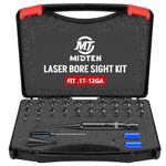 MidTen Laser Bore Sight Kit with Button Switch, Professional Red/Green Laser Bore Sighter with 32 Adapters for 0.17 to 12GA Calibers, Powerful Hunting Equipment