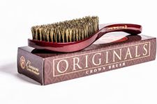 Crown Quality Products - Premium Burgundy Medium/Soft - Contour Wave Brush - “THE ORIGINAL” Curved Wave Brush - 360 Waves in Days