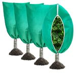 Hysagtek Garden Fleece Plant Frost Protection 4 Pack 80 X 120cm Plant Fleece Frost Protection 80gms Plant Covers Freeze Protection Winter Garden Fleece Plant Frost Protection Garden Fleece Bags
