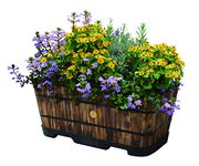 VegTrug Wood Trough Planter (Burnt Oak, Large), 1 Piece, 92 Cm X 50 Centimeters