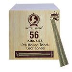 ROYAL SWAG Premium and Organic Tendu Leaf Cigarette Rolls 110mm (Pack of 56 Piece) Pre Rolled Rolling Papers - 100% Natural Toasted Tendu Palm Leaves Leaf Rolls | Portable, Party Pack Fits into Pocket