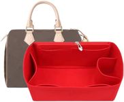 Lckaey Purse Inserts for Speedy 30 Organizer Insert, for monogram bag, HandBag protective insert Tote Bag and hand bag protector, organizer insert 1083red-L