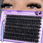 Fluffy Lash Clusters Kit 12-18mm Cluster Eyelash Extensions 100D Volume Individual Lashes Clusters Thick Lash Extension Kit 160pcs pestañas pelo a pelo with tweezers by ALPHONSE