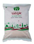 S Siddhagiri's SATVYK THE HEALTH re STORE Organic Khapli Wheat Flour (5kg) - Stoneground Khapli Atta | Easy to Digest Emmer Wheat Flour | Fiber Rich Whole Wheat Flour | Fresh Khapli Atta