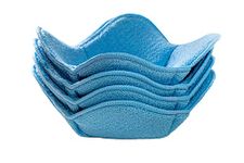 Microwave Bowl Cozy Huggers Set of 4 – Durable and Reliable – for Hot and Cold Bowls, Plates and Dishes Bowl Holder for Microwave – Bowl Cozies Ideal Household Gift by Sheff Store (Blue)