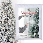 A AINOLWAY Self-Adhesive Snow Flocking Powder - 1.5 Pounds Fake Christmas Snow Artificial Snow Flock for Chrismas Tree, Wreaths, Garland, Village Display, Winter Xmas Decorations